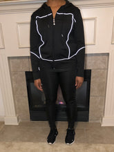 Load image into Gallery viewer, 2-piece Active wear Set. SOLID ZIP UP HOODED JACKET &amp; LEGGINGS SET
